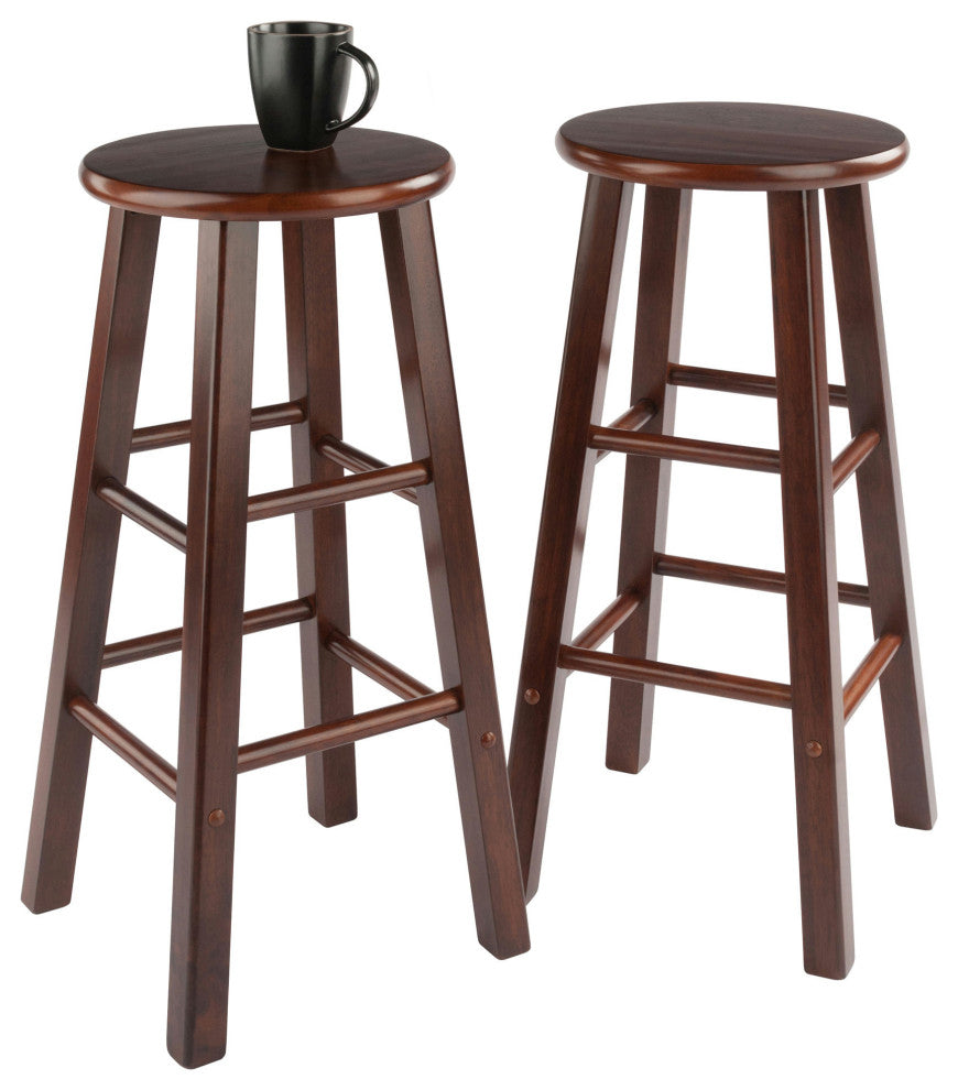 Element 2-Pc Bar Stool Set, Walnut