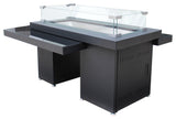 AZ Patio Heaters Two-Tiered 52" LP Fire Pit Table With Wind Guard