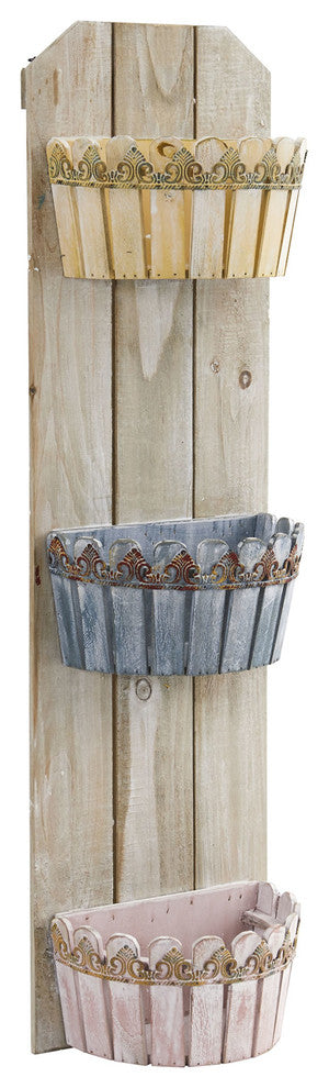 Nearly Natural 35" Triple Wall Planter