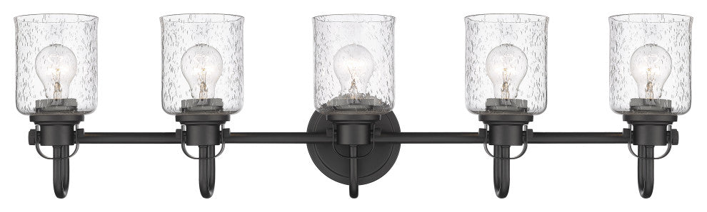 Zlite 340-5V-MB 5-Light Vanity, Clear Seeded