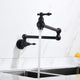 Wellfor Wall Mount Pot Filler Kitchen Faucet With 4 GPM Flow Rate, Matte Black