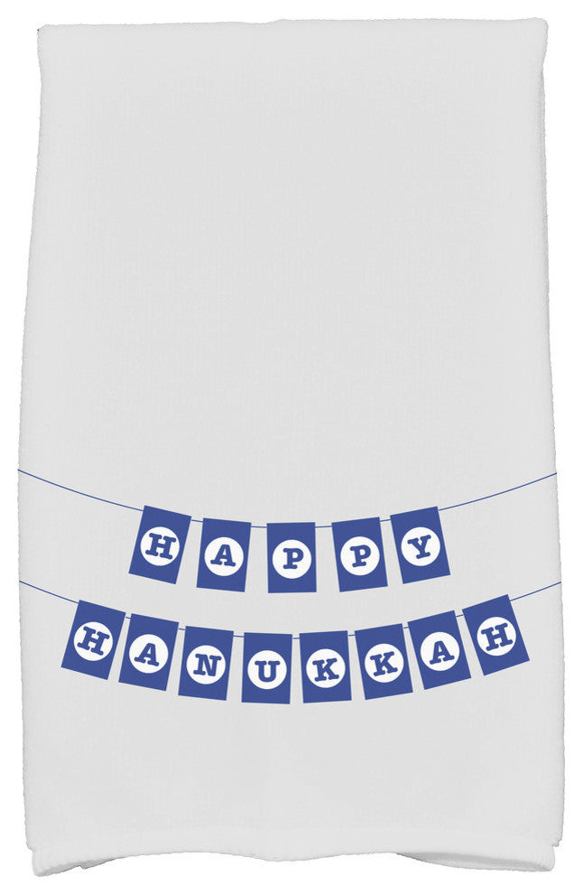 Banner Day, Word Print Hand Towel, Gray, 18 x 30"