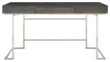 Uttermost 25380 Claude 56"W Oak Wood Top Steel 1 Drawer Writing - Smoke Gray