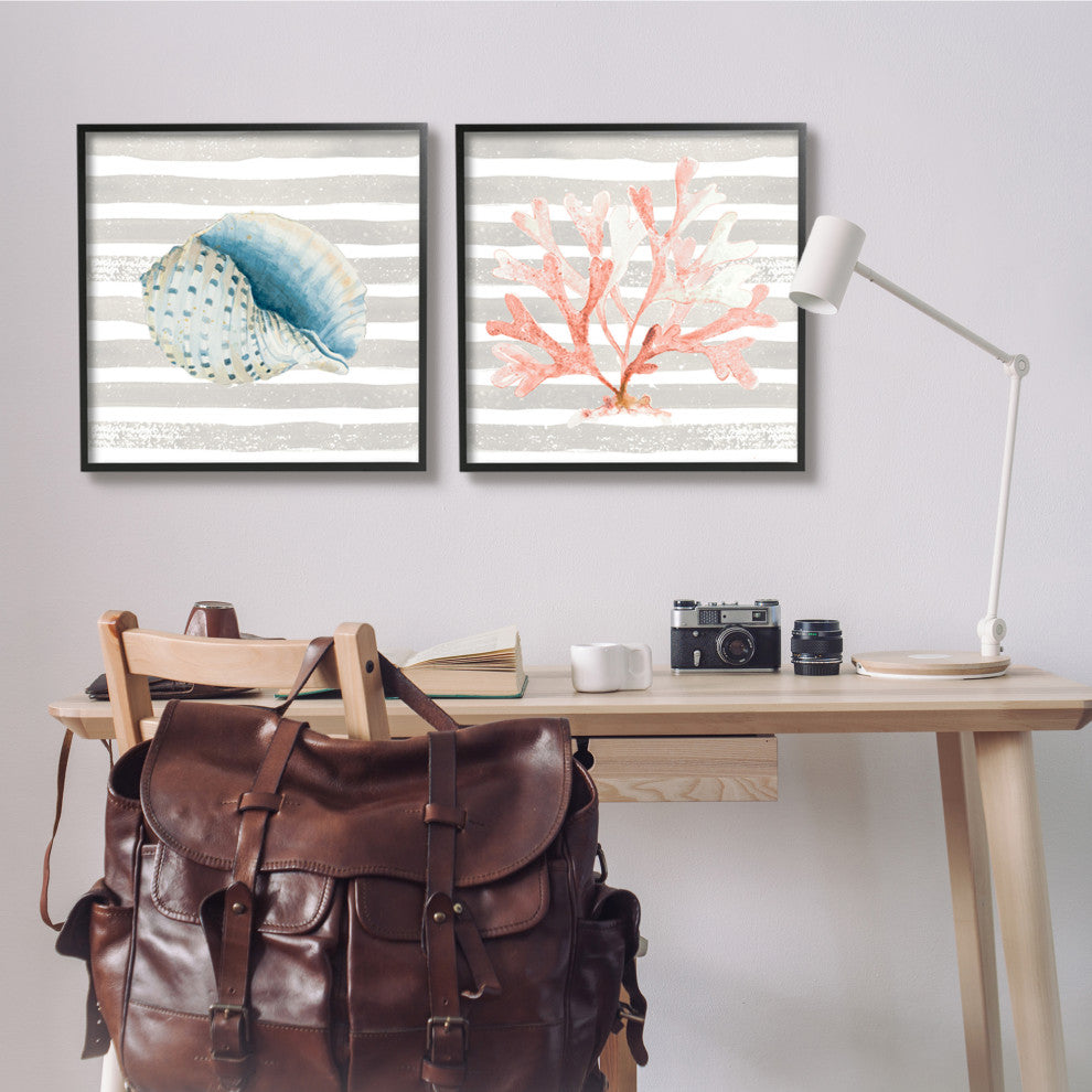 Nautical Curved Shell Pink Coral,24 x 24