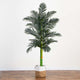 8ft. Golden Cane Artificial Palm Tree, Handmade Natural Cotton Planter