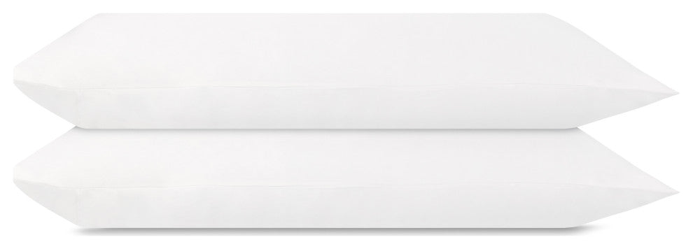 Delara 100% Eucalyptus Lyocell Tencel Pillowcase Set of 2, White, Queen, 21"x32"