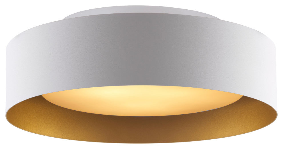 Lynch White and Gold Flush Mount Ceiling Light