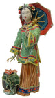 Chinese Oriental Porcelain Qing Style Dressing Umbrella Lady Figure Hws3089
