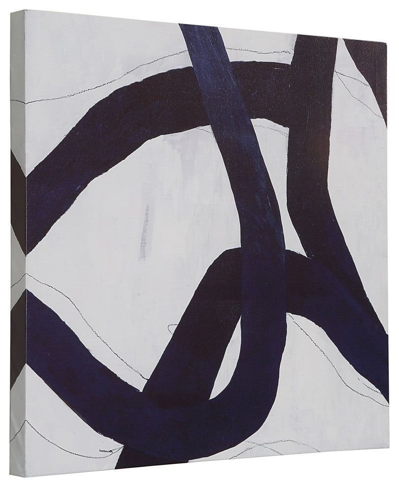 Set of 2 Abstract Wall Art, Blue
