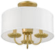 Livex Lighting 3 Light Soft Gold Semi-Flush Mount