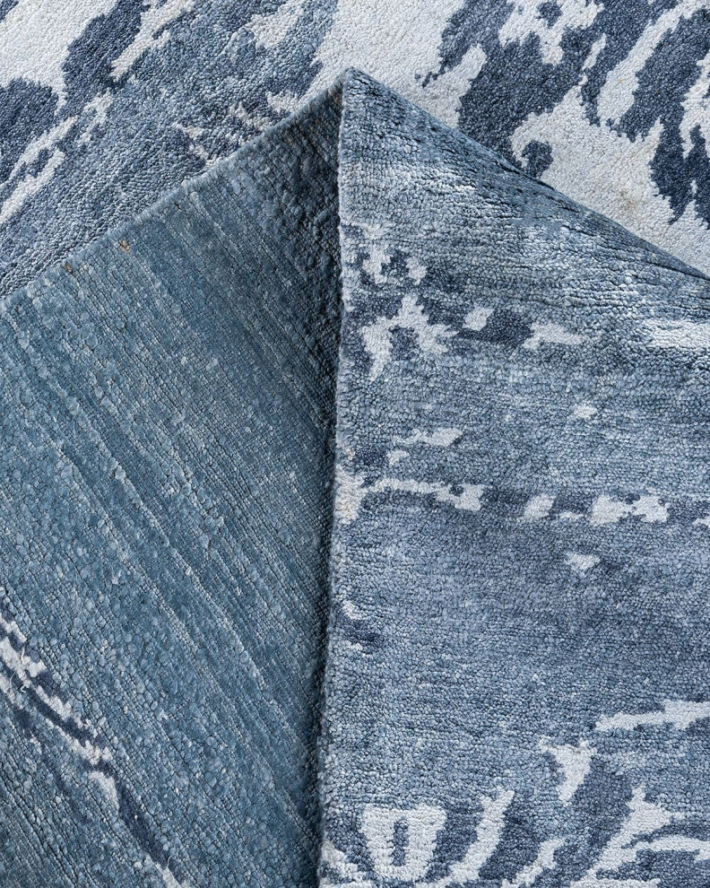 Modern One-of-a-Kind Hand-Knotted Area Rug Gray, 9' 2" x 12' 0"
