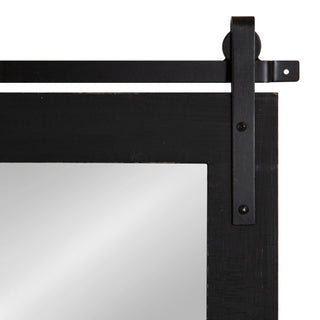 Cates Rustic Wall Mirror, Black 22x30