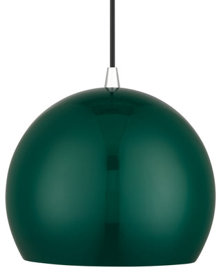 Piedmont 1-Light Shiny Hunter Green Globe Pendant