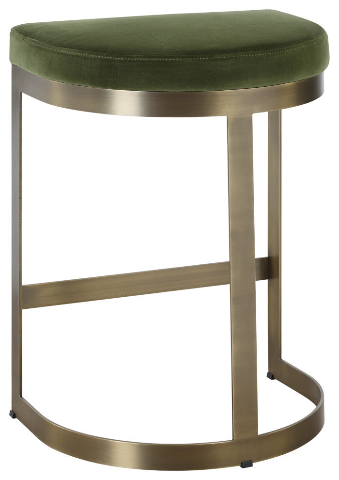 Uttermost Ivanna Brass Moss Counter Stool