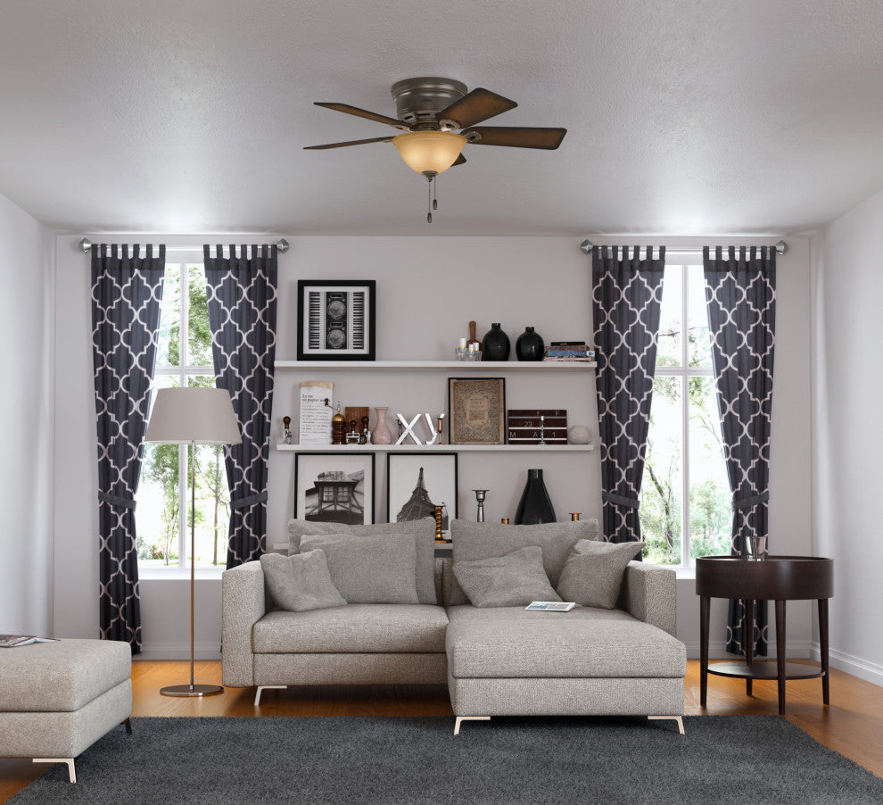 Hunter Fan Company 42" Conroy Onyx Bengal Ceiling Fan With Light