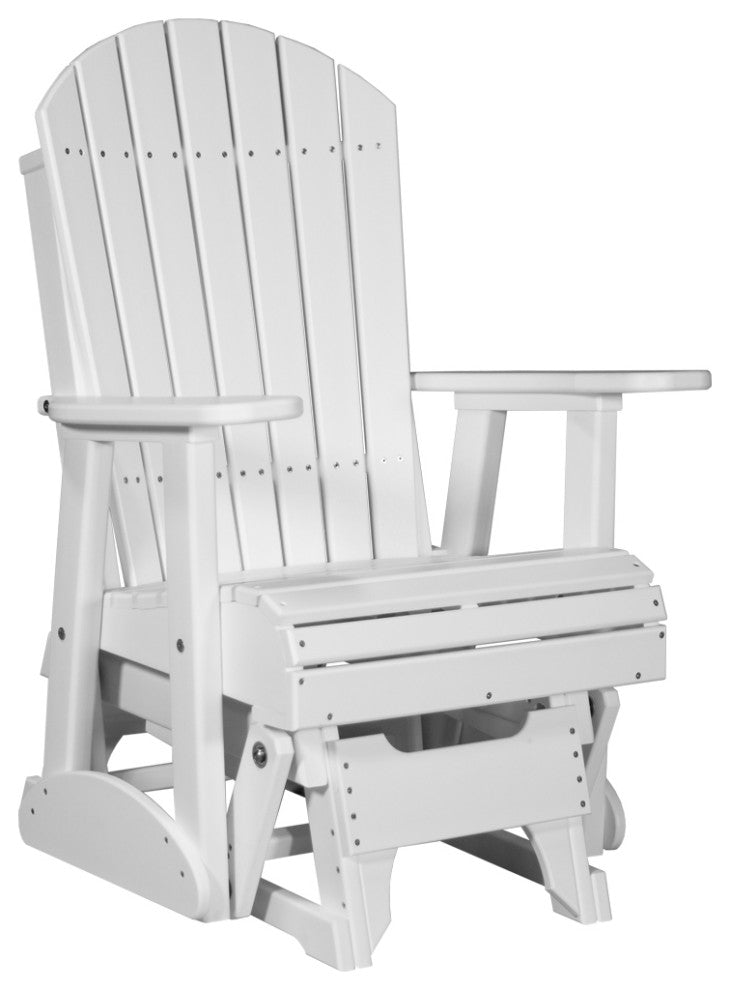 Poly Adirondack Glider, White, 2 Foot, Standard