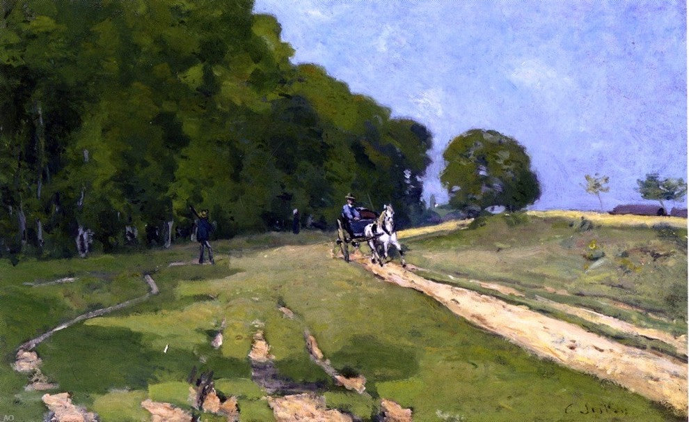 Alfred Sisley Path near the Parc de Courances, Gallery Wrapped Canvas, 18"x27"
