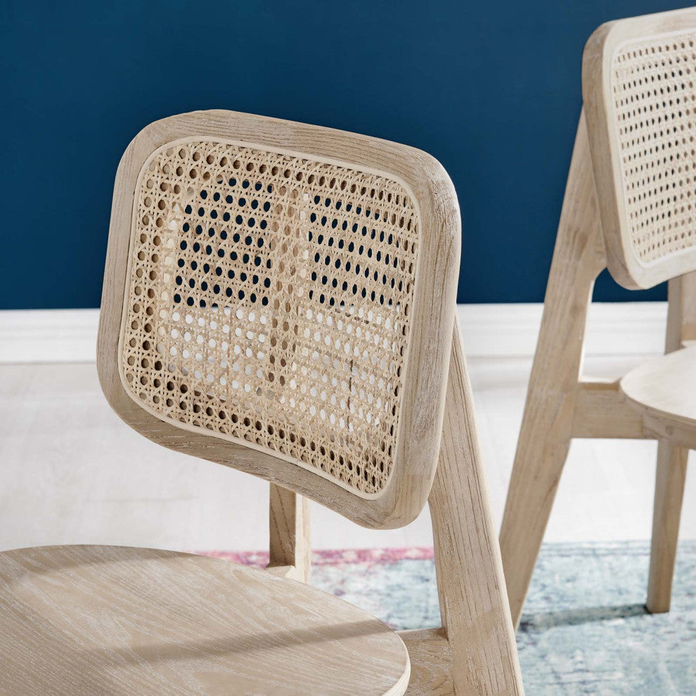 Habitat Wood Dining Side Chair Set of 2, Gray