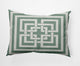 14x20" Greek New Key Nautical Decorative Indoor Pillow, Sage