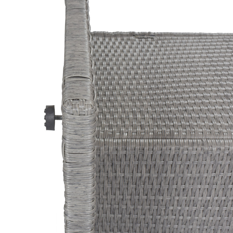 5 Pieces Outdoor Patio Rattan Dining Table Set With Storage Shelf