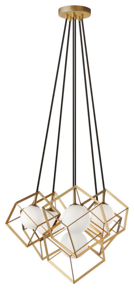 6LT Halogen Pendant Gold