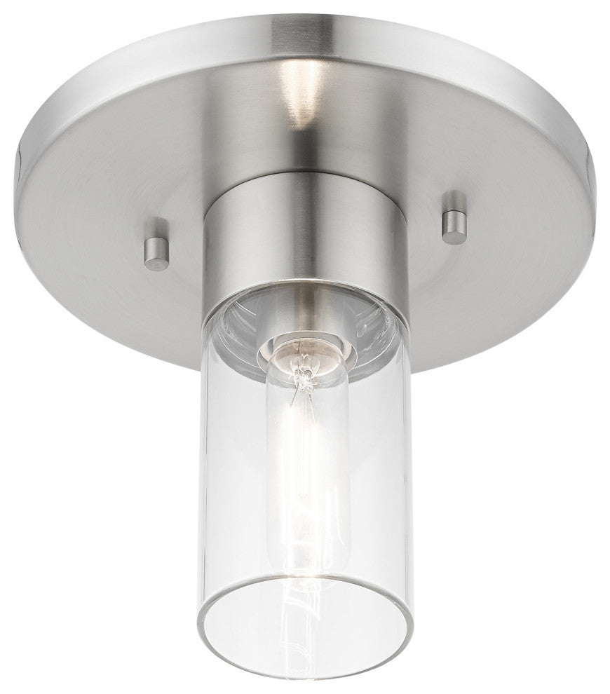 Carson 1 Light Brushed Nickel Flush Mount