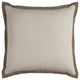 Ivory Beige and Natural Jute Throw Pillow