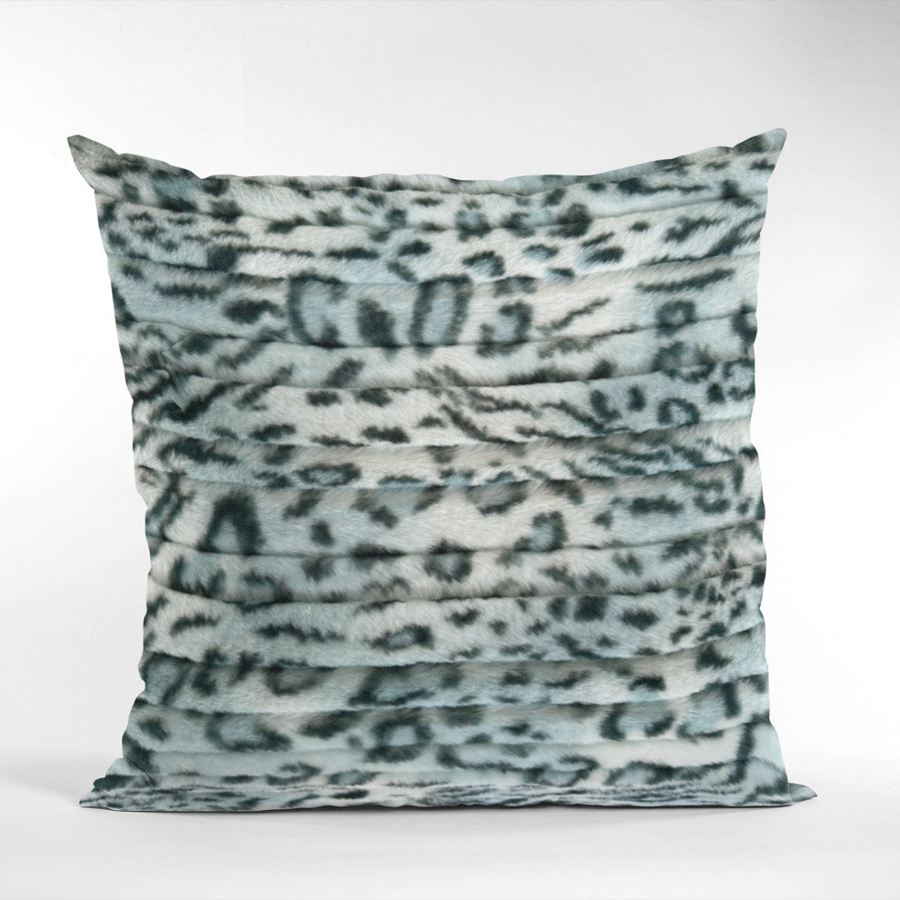 Plutus Green Luxe Lash Faux Fur Luxury Throw Pillow, Green, 20" x 26" Standard