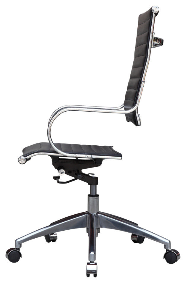 Classics Flees Office Chair High Back, Black