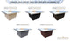 Square Fire Pit Table, 44x44, Chat Height, Propane, Brushed Aluminum Top, Beige