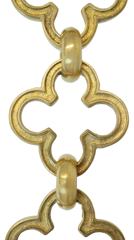 Brass Cross Chandelier Chain, Various Finishes, Polished Brass, U42