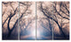 "Mysterious Sunlight in Forest" Landscape Photo Wall Art, 4 Panels, 48"x28"
