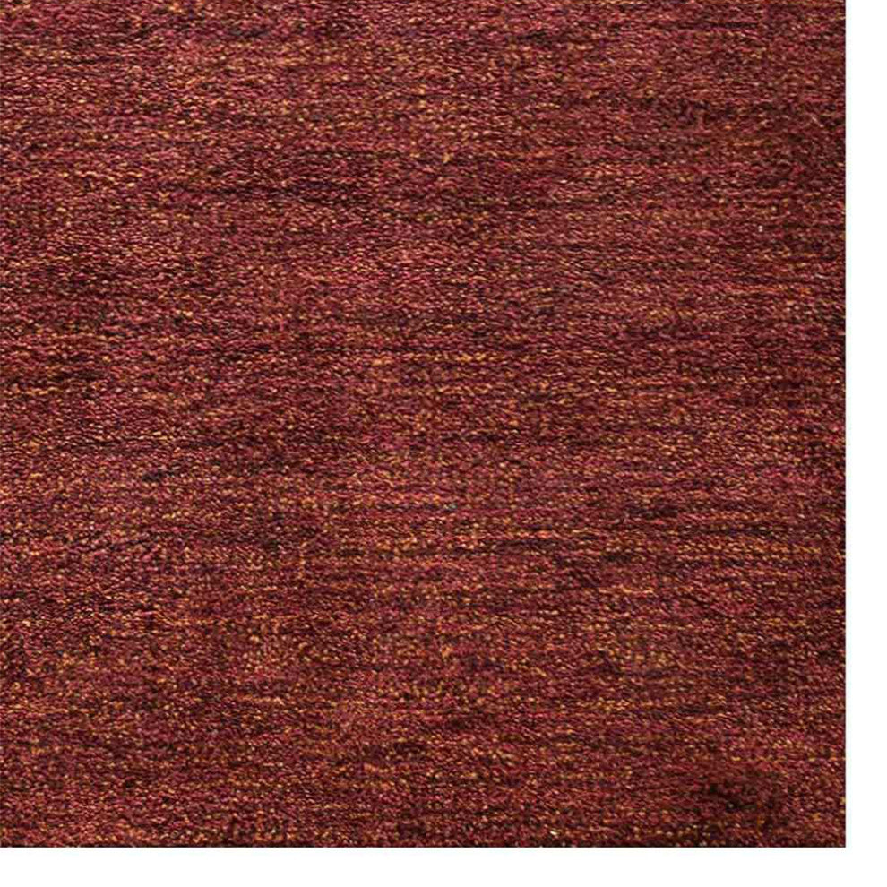 HAND KNOTTED LOOM SILK ECO-FRIENDLY AREA RUGS-Red Gold Color,Solid Design, [Runner] 2'8''x10'