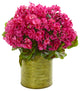 Geranium Artificial Plant in Metal Planter UV Resistant, Indoor/Outdoor, Pink