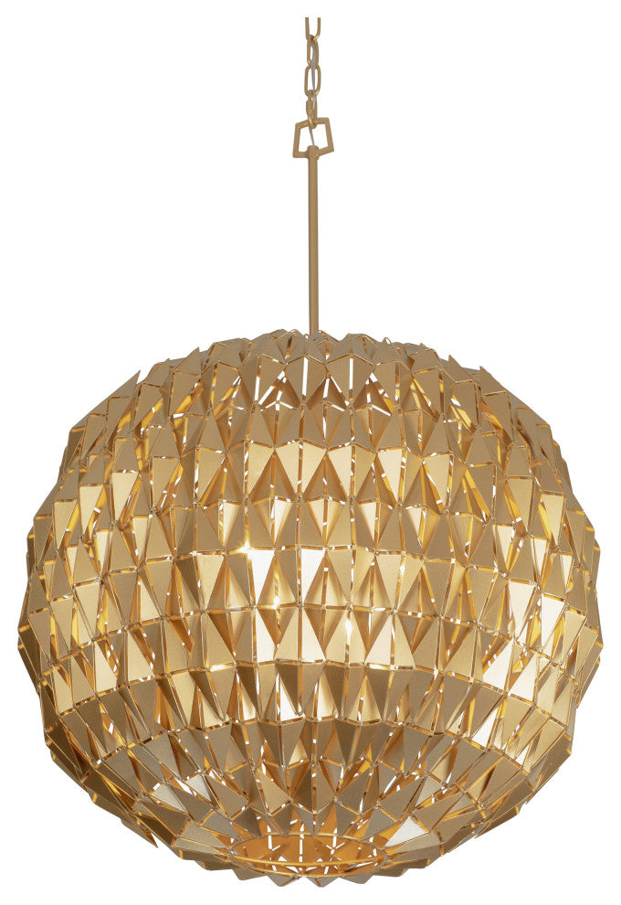 Varaluz-342P06FG-Six Light Pendant French Gold