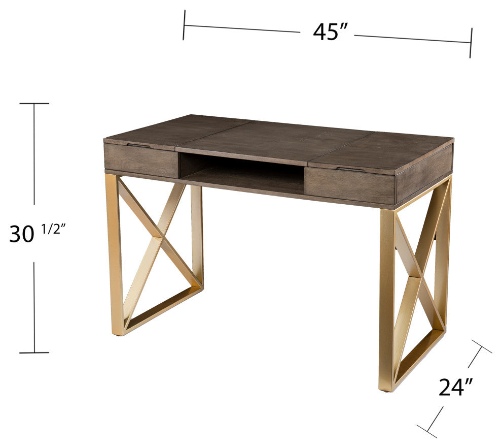 Sawyer Two-Tone Desk With Storage