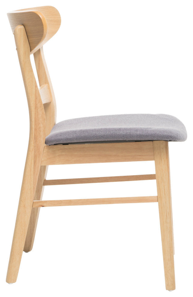 Skylar Dining Chairs, Set of 4, Dark Gray/Natural Oak