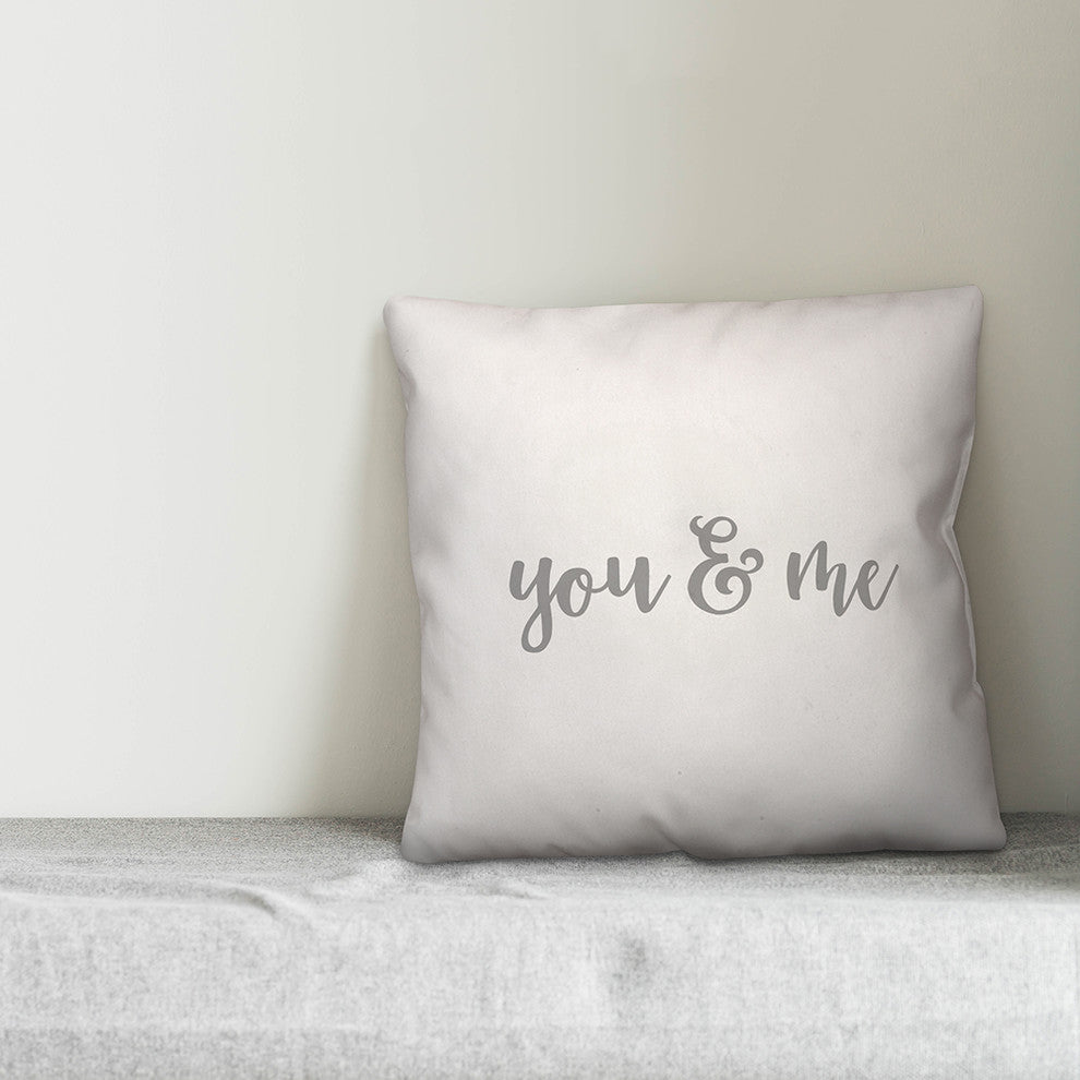 You & Me 16x16 Throw Pillow Cover