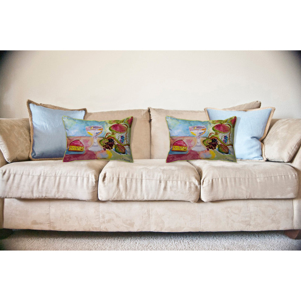 Wine & Cheese Large Indoor/Outdoor Pillow 16x20