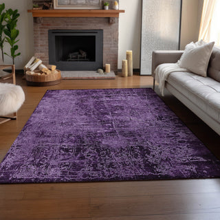Premium Machine Washable Mayfield AMF559 Purple 8' x 10' Rug