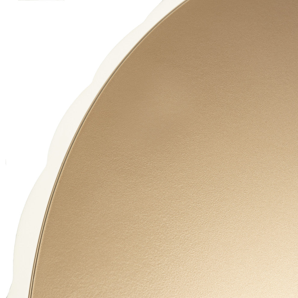 La Rachelle Scalloped Round Cocktail Table - Medium Champagne