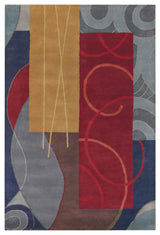 Bense Contemporary Area Rug, 7'9"x10'6" Rectangle