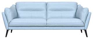Franz Mint Leather Sofa, Sky Blue