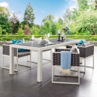Stance 90.5 Outdoor Patio Aluminum Dining Table