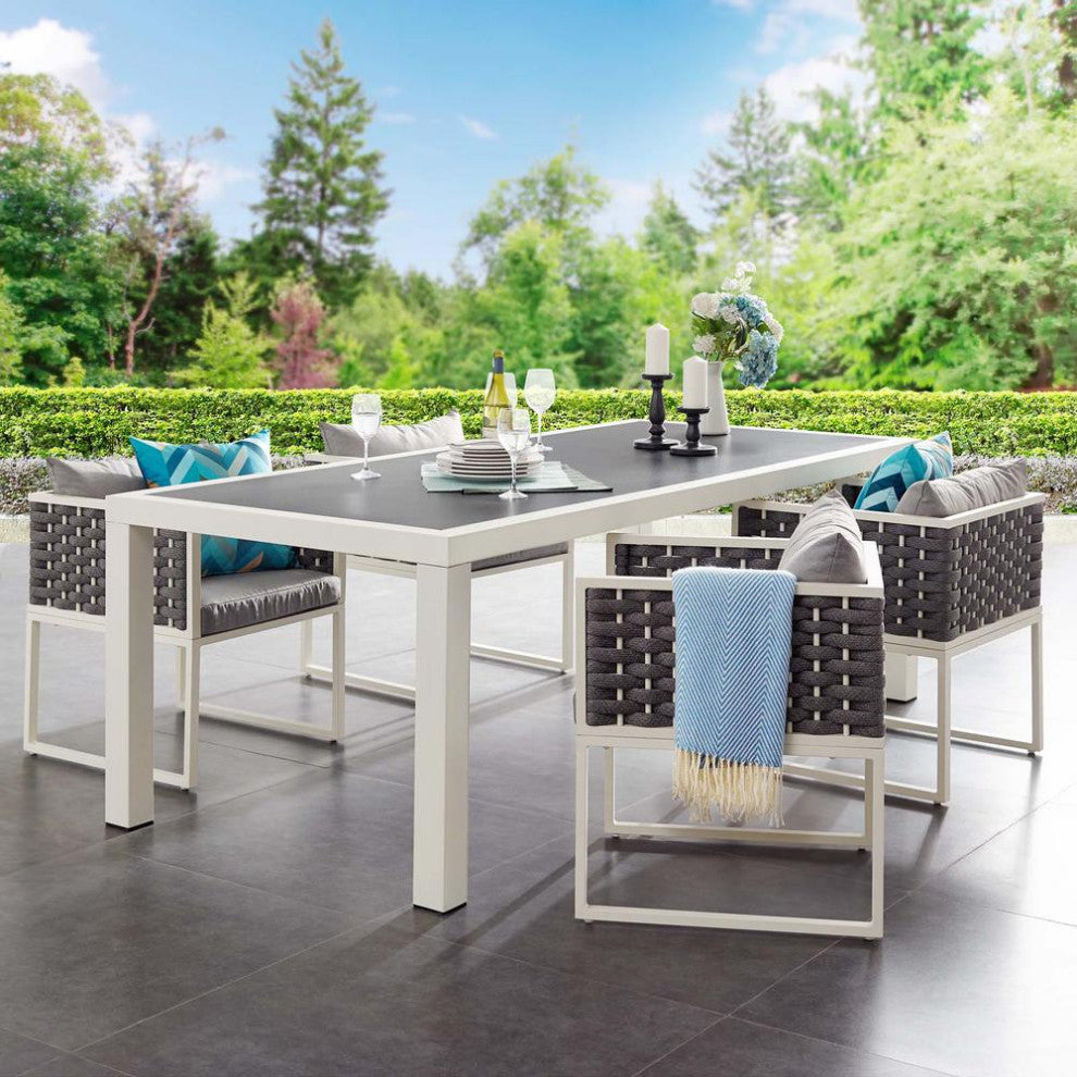 Stance 90.5 Outdoor Patio Aluminum Dining Table