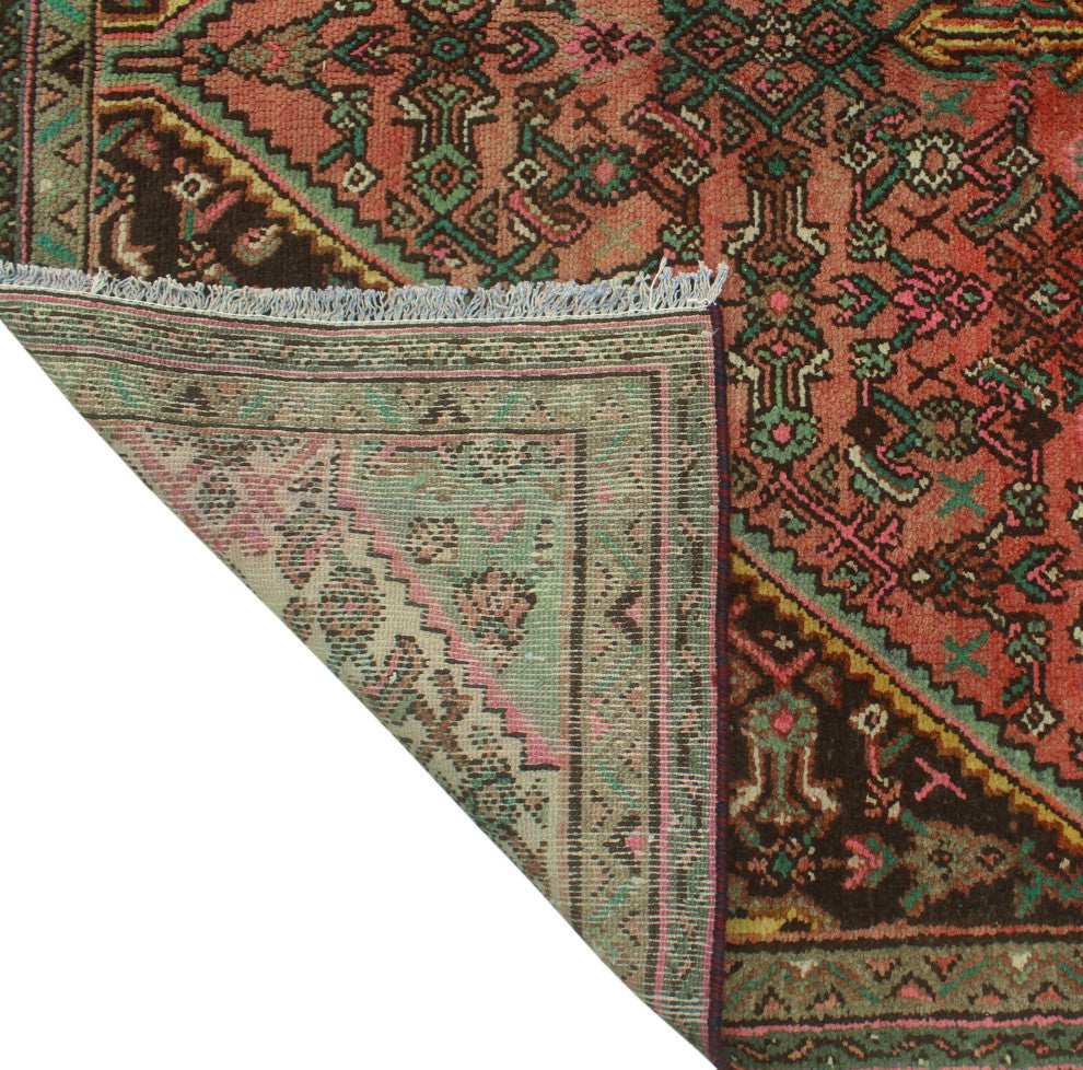 Fine Vintage Distressed Bayan Rust Rug