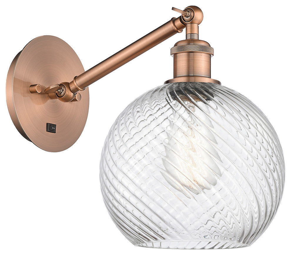 Innovations 317-1W-AC-G1214-8-LED 1-Light Sconce, Antique Copper
