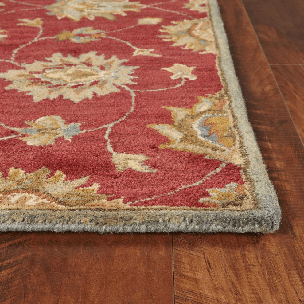 8' X 10' 6 Wool Red Area Rug