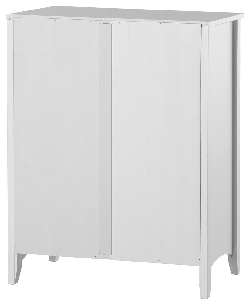 Shaker Style Bookcase, White, 36"