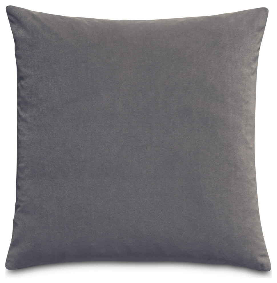 Gemma 21" Velvet Throw Pillow, Set of 2, Dove